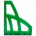 превью Лоток для бумаг вертикальный СТАММ «Лидер», тонированный зеленый, ширина 75мм