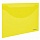 Папка-конверт с кнопкой ЮНЛАНДИЯ, А4, до 100 листов, прозрачная, желтая, 0.18 мм, 228668