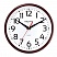 превью Часы настенные TROYKA 91931912, круг, белые, коричневая рамка, 23×23×4 см