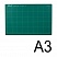 превью Коврик-подкладка настольный для резки А3 (450×300 мм), сантиметровая шкала, зеленый, 3 мм, KW-trio
