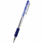 Ручка шариковая автоматическая Attache Economy синяя (прозрачный корпус, толщина линии 0.5 мм)