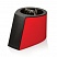 превью Скрепочница магнитная ОФИСМАГ с 30 скрепками, стильный корпус, красно-черная