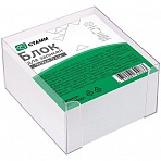 Блок для записей СТАММ, 9×9×4.5см, пластиковый бокс, белый, белизна 65-70%