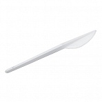 Нож одноразовый белый, 16,5 см, ПС, 100 шт/уп.