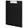 Папка-планшет STAFF, А4 (310×230 мм), с прижимом и крышкой, пластик, черная, 0.5 мм, 229221