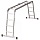 Лестница-трансформер алюминиевая 4×4 ступеней, высота 4.5 м (4 секции по 1.27 м), нагрузка 150 кг, вес 12.9 кг