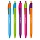Ручка шариковая автоматическая Berlingo «Groovy» синяя, 0.7мм, грип, рисунок на корпусе, soft touch, ассорти