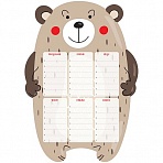 Магнитный планер расписание уроков с маркером А3 ArtSpace «Пиши-Стирай. Bear»