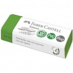 Ластик Faber-Castell «Erasure» PVC-Free & Dust-Free, прямоугольный, картонный футляр, 63×22×13мм, светло-зеленый