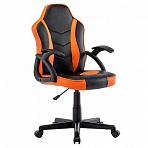 Кресло компьютерное BRABIX «Shark GM-203», экокожа, черное/оранжевое