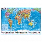 Карта «Мир» политическая Globen, 1:28млн., 1170×800мм, интерактивная, с ламинацией, европодвес