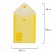 превью Папка-конверт с кнопкой BRAUBERG, А6, 105×148 мм, 180 мкм, желтая