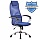 Кресло офисное МЕТТА «BK-8CH», ткань-сетка, хром, синее