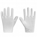 Перчатки защитные Чибис ПЭ полиэфирные белые (13 класс, размер 9, L)