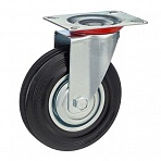 Колесо поворотное Стелла-техник 4001-125 д.125мм, г/п 100кг, резина, металл