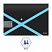 превью Папка-конверт на кнопке Berlingo «xProject», черная/голубая, 300мкм