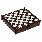 Игра настольная-конструктор ТРИ СОВЫ «Шахматы, шашки», ХДФ, 21×21см, картонная коробка