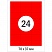 превью Этикетки самоклеящиеся ProMega Label красные 70х37 мм (24 штуки на листе А4, 100 листов в упаковке)