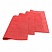 превью Салфетки хозяйственные Микрополимер микрофибра 40×35 см 310 г/кв. м красные 5 штук в упаковке