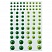 превью Стразы самоклеящиеся «Круглые», 6-15 мм, 80 шт., зеленые/салатовые, на подложке, ОСТРОВ СОКРОВИЩ