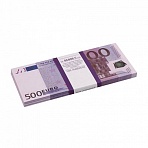 Деньги шуточные «500 евро», упаковка с европодвесом