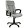 Кресло руководителя Helmi HL-E25 «Intelligent», экокожа черная, подголовник, хром