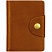 превью Визитница карманная OfficeSpace на кнопке, 10×7 см, 18 карманов, натуральная кожа, светло-коричневый
