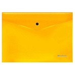 Папка-конверт на кнопке Berlingo «Neon» А4, 200мкм, прозрачная оранжевый неон