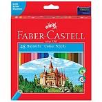 Карандаши цветные Faber-Castell, 48цв., заточен., картон, европодвес, с точилкой