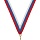 Медаль 3 место Бронза металлическая с лентой Триколор 1887488 (диаметр 3.5 см)