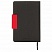 превью Ежедневник недатированный А5 (138×213 мм) BRAUBERG «Waves», 160 л., кожзам, черный/красный