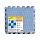Коврик-пазл напольный 0.9×0.9 м, мягкий, синий, 9 элементов 30×30 см, толщина 1 см, ЮНЛАНДИЯ