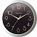 превью Часы настенные TROYKA 11170182, круг, черные, серебристая рамка, 29×29×3.5 см