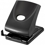 Дырокол Berlingo «Office Soft» 40л., пластиковый, с фиксатором, черный, с линейкой