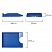превью Лоток горизонтальный для бумаг КОМПЛЕКТ 2 шт., BRAUBERG «Modern», 346×254х61 мм, синий