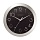 Часы настенные ход плавный, Troyka 21271212, круглые, 24×24×3, золотистая рамка