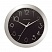 превью Часы настенные TROYKA 11170182, круг, черные, серебристая рамка, 29×29×3.5 см