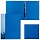 Папка на 4 кольцах БЮРОКРАТ, 27 мм, синяя, внутренний карман, до 150 листов, 0,7 мм