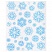 превью Украшение для окон и стекла ЗОЛОТАЯ СКАЗКА «Голубые снежинки 4», 30×38 см, ПВХ