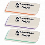 Ластик BRAUBERG «Ultra», 50×14×8 мм, белый, детали ассорти, натуральный каучук, 228704
