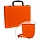 Портфель-кейс 1 отделение Стамм, A4, 275×375×57мм, на защелках, оранжевый