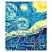 превью Тетрадь 48л., А5, клетка Greenwich Line «Van Gogh», фактурное тиснение, тиснение фольгой, 70г/м2