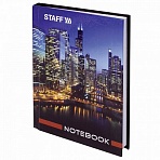 Блокнот Notebook STAFF, А6, 110×147 мм, 80 л., твердая ламинированная обложка, офисный