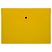 превью Папка-конверт на кнопке СТАММ А4, 150мкм, пластик, прозрачная, желтая