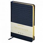 Ежедневник недатированный А5 (138×213 мм) BRAUBERG «Comodo», под кожу, 160 л., темно-синий