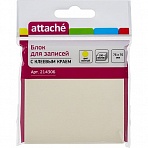 Стикеры Attache 76x76 мм Z-сложения желтые пастельные 100 листов