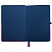 превью Блокнот А5 (148×218 мм), BRAUBERG «DUO», под кожу с резинкой, 80 л., клетка, синий/розовый