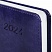 превью Ежедневник датированный 2024 А5 138×213 мм BRAUBERG «Legend», застёжка, под кожу, фиолетовый