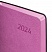 превью Ежедневник датированный 2024 А5 138×213 мм BRAUBERG «Stylish», под кожу, гибкий, розовый