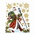 превью Украшение для окон и стекла ЗОЛОТАЯ СКАЗКА «Дед Мороз», 30×38 см, ПВХ